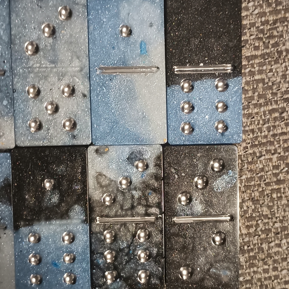 Handmade resin dominoes set
